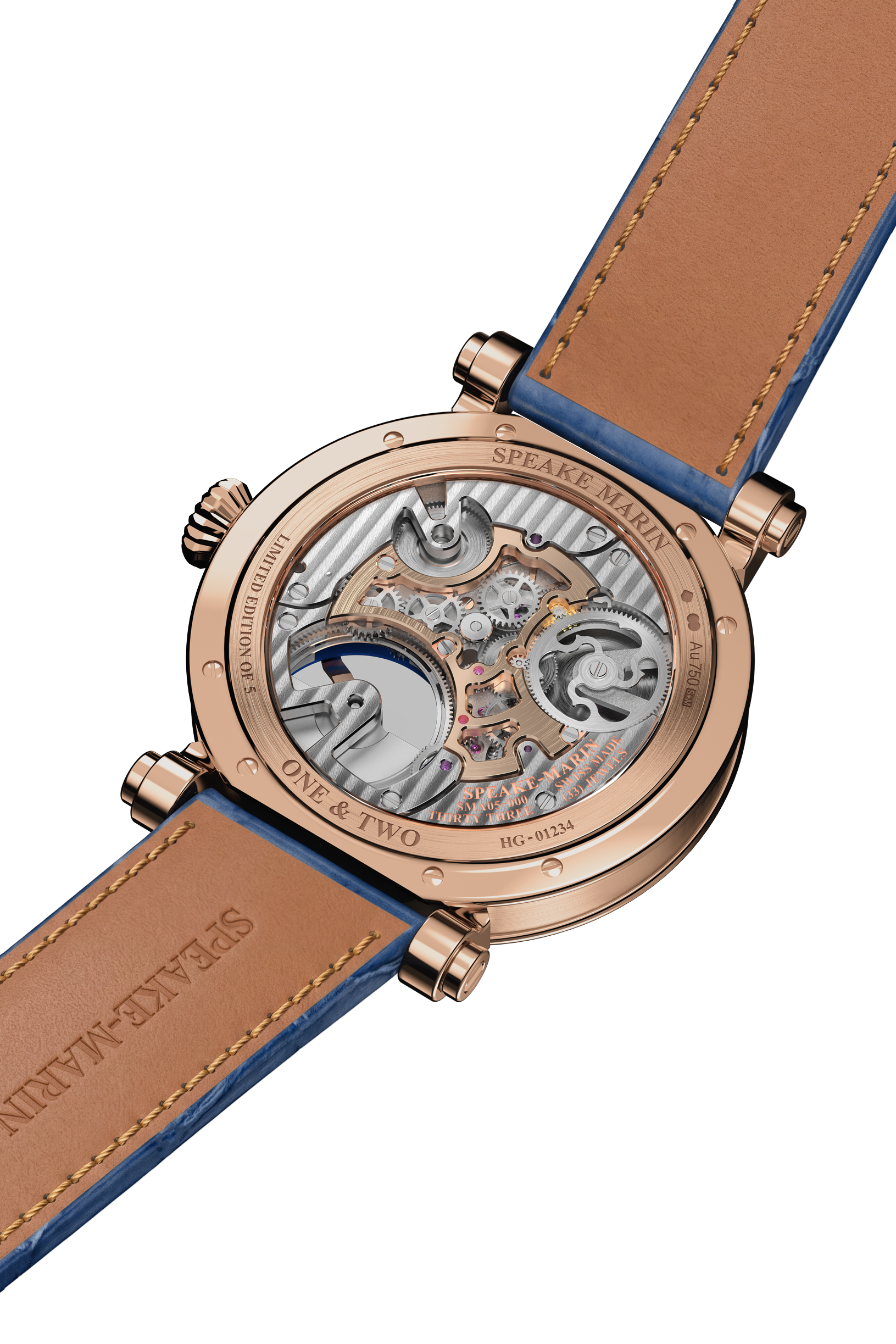 Speake-Marin Tourbillon Royal Blue klokke 42mm rødgull