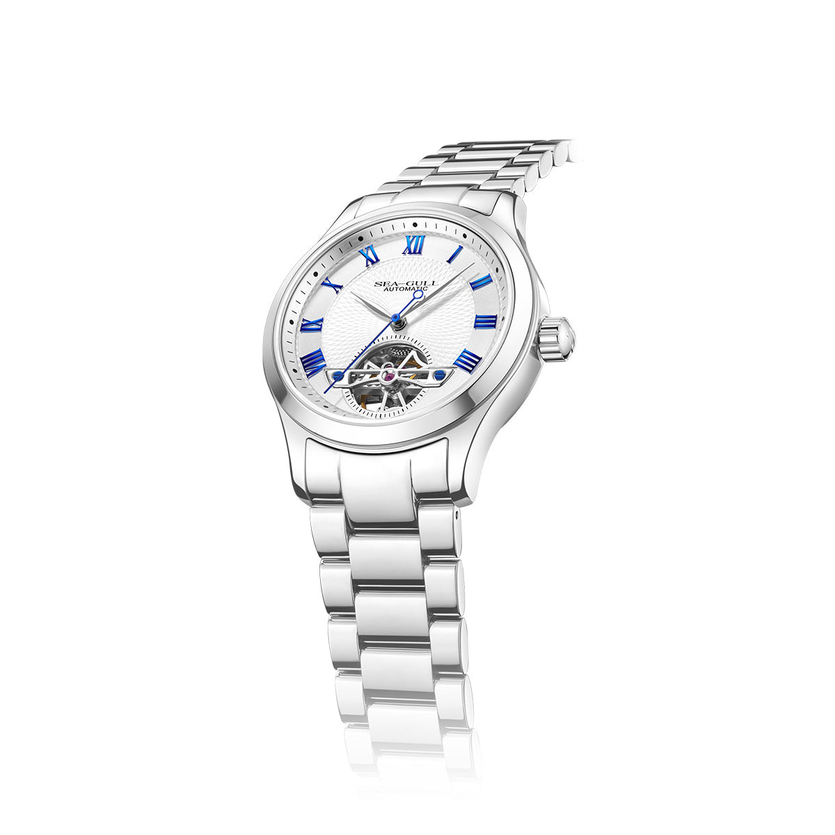 Sea-gull 816.19.1090 herreklokke automatisk blå 39 mm