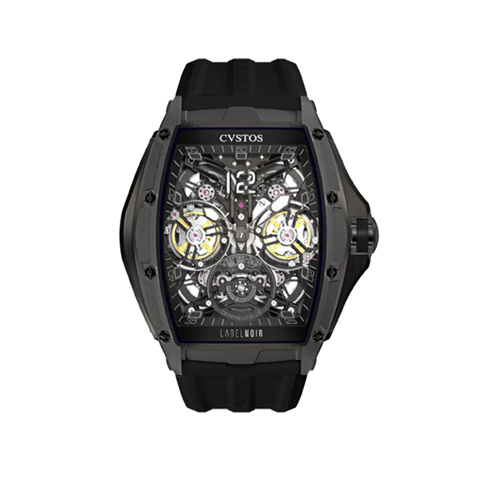 Label Noir Dual Flying Tourbillons klokke differensial