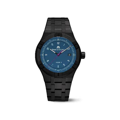 Label Noir Aikon Automatic 42MM klokke blå keramikk