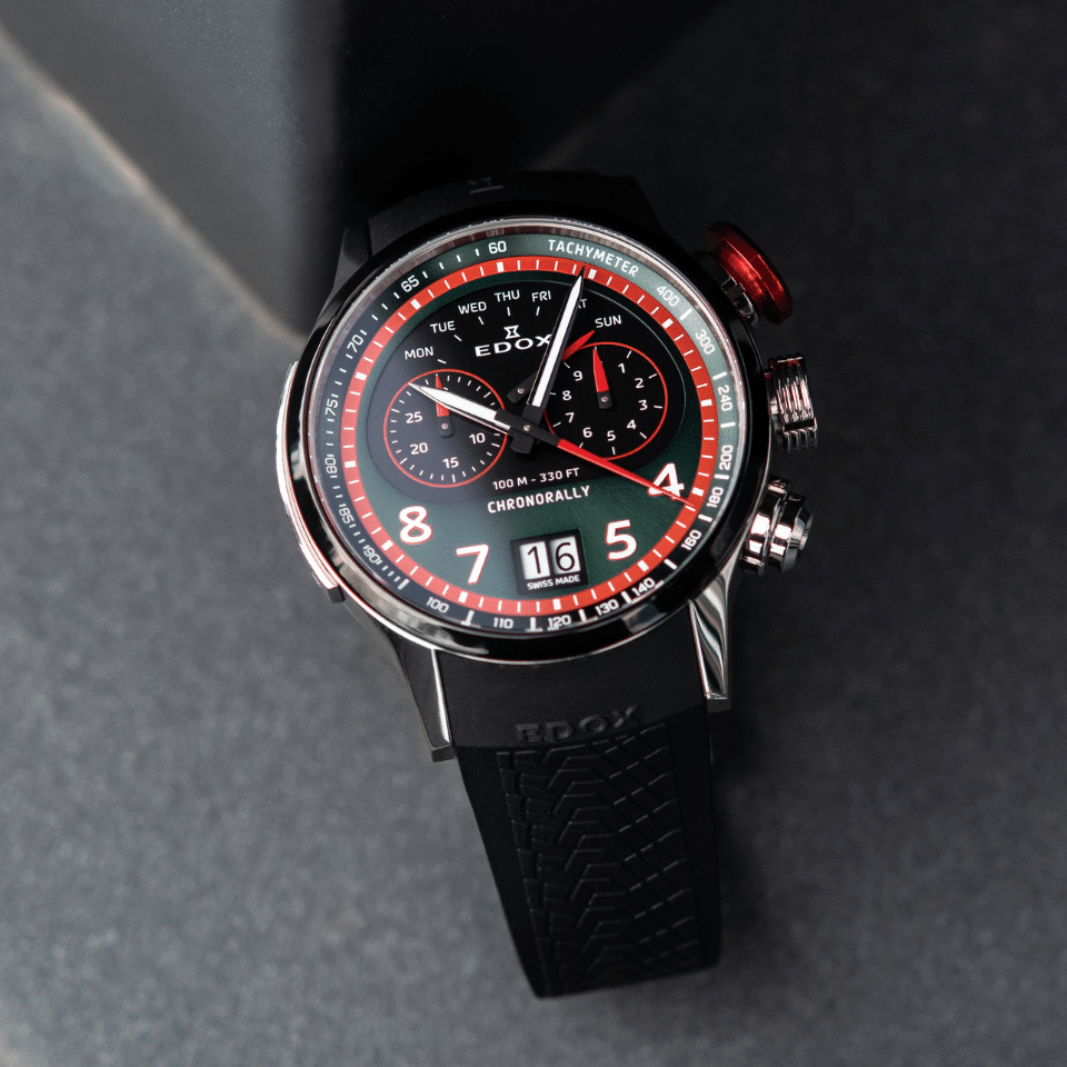 Edox Chronorally Chronograph herreklokke