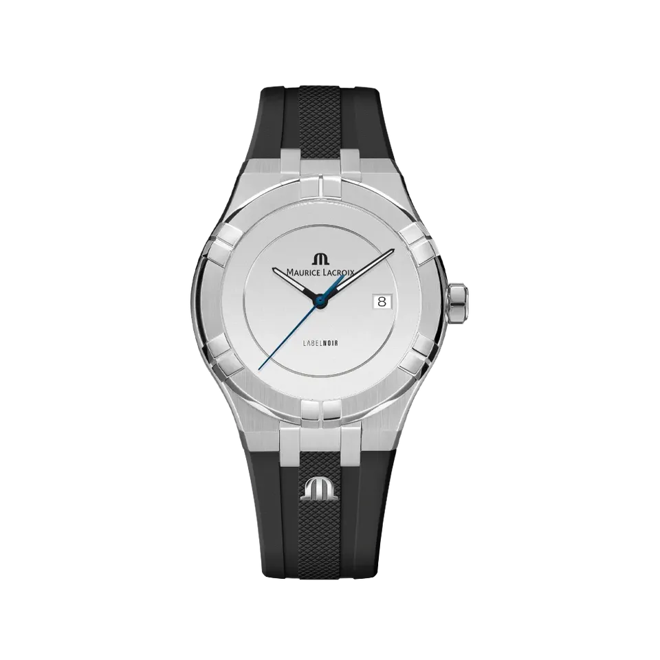 Label Noir Aikon Automatic 42MM klokke hvit skive svart gummi