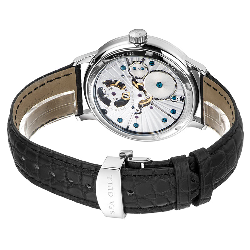 Sea-gull Artisan Heritage 818.13.8809 tourbillonklokke hvit