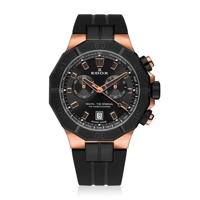 Edox Delfin Chronograph armbåndsur stål