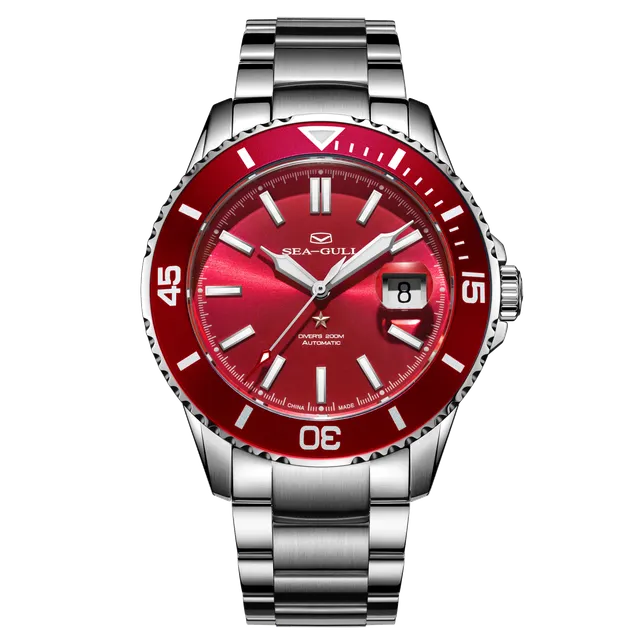 Sea-gull Ocean 816.52.1523 dykkerklokke rød 44 mm