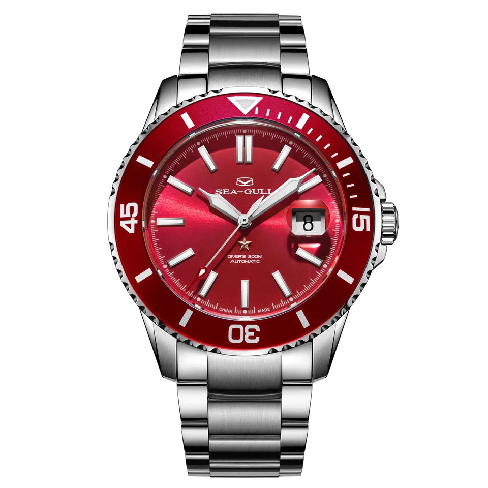 Sea-gull Ocean 816.52.1523 dykkerklokke rød 44 mm