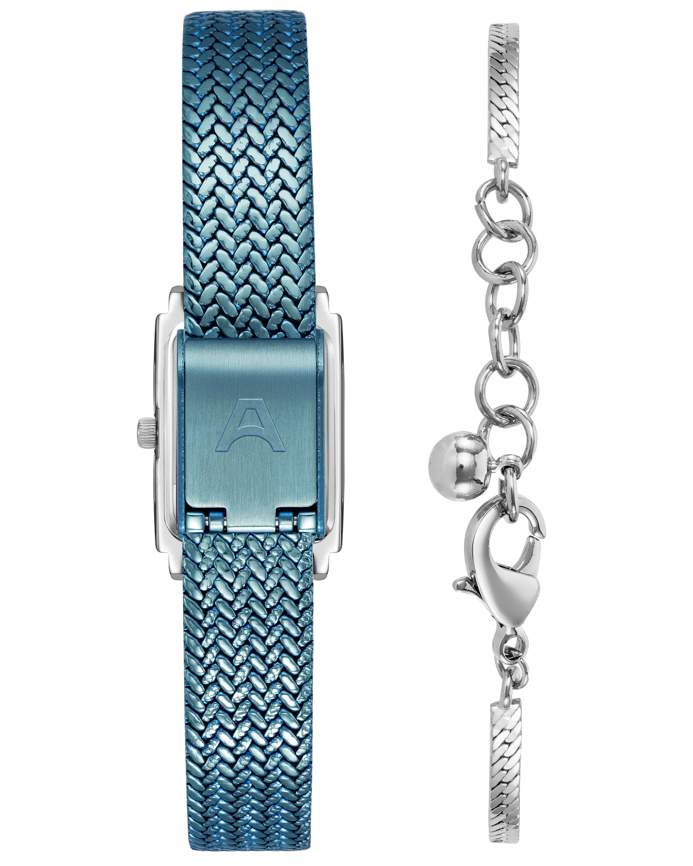 Armitron Athena 18 mm dameklokke blå med armbånd