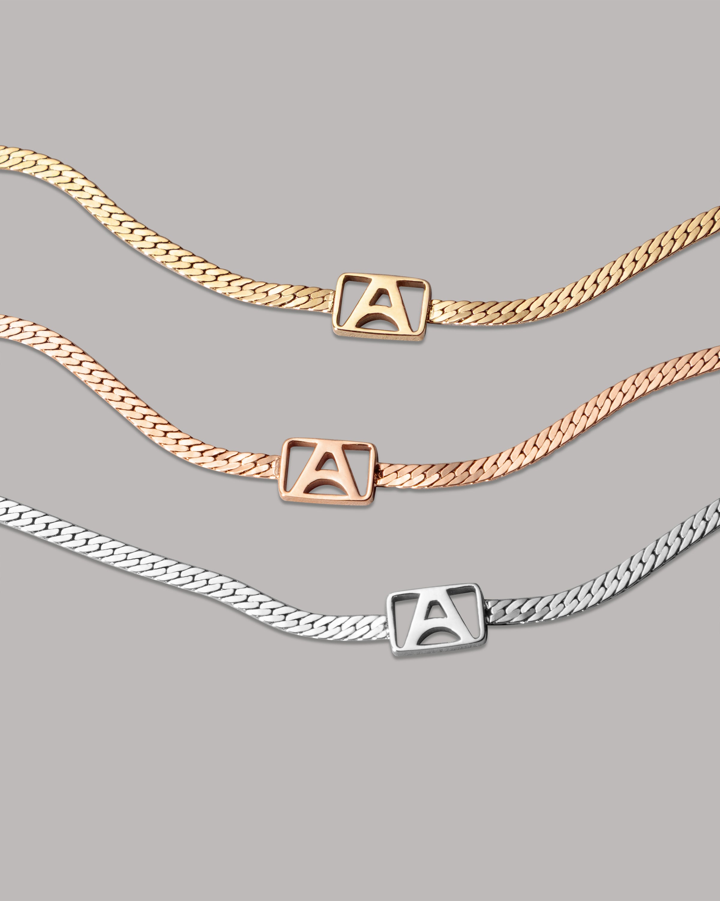 Armitron Herringbone armbånd roségull logo