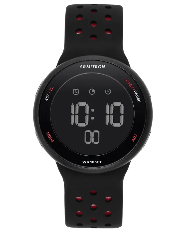 Armitron Surge 43mm digitalklokke svart kronograf