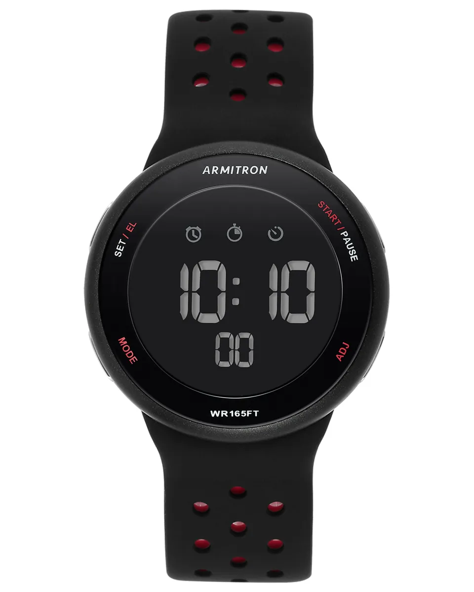 Armitron Surge 43mm digitalklokke svart kronograf