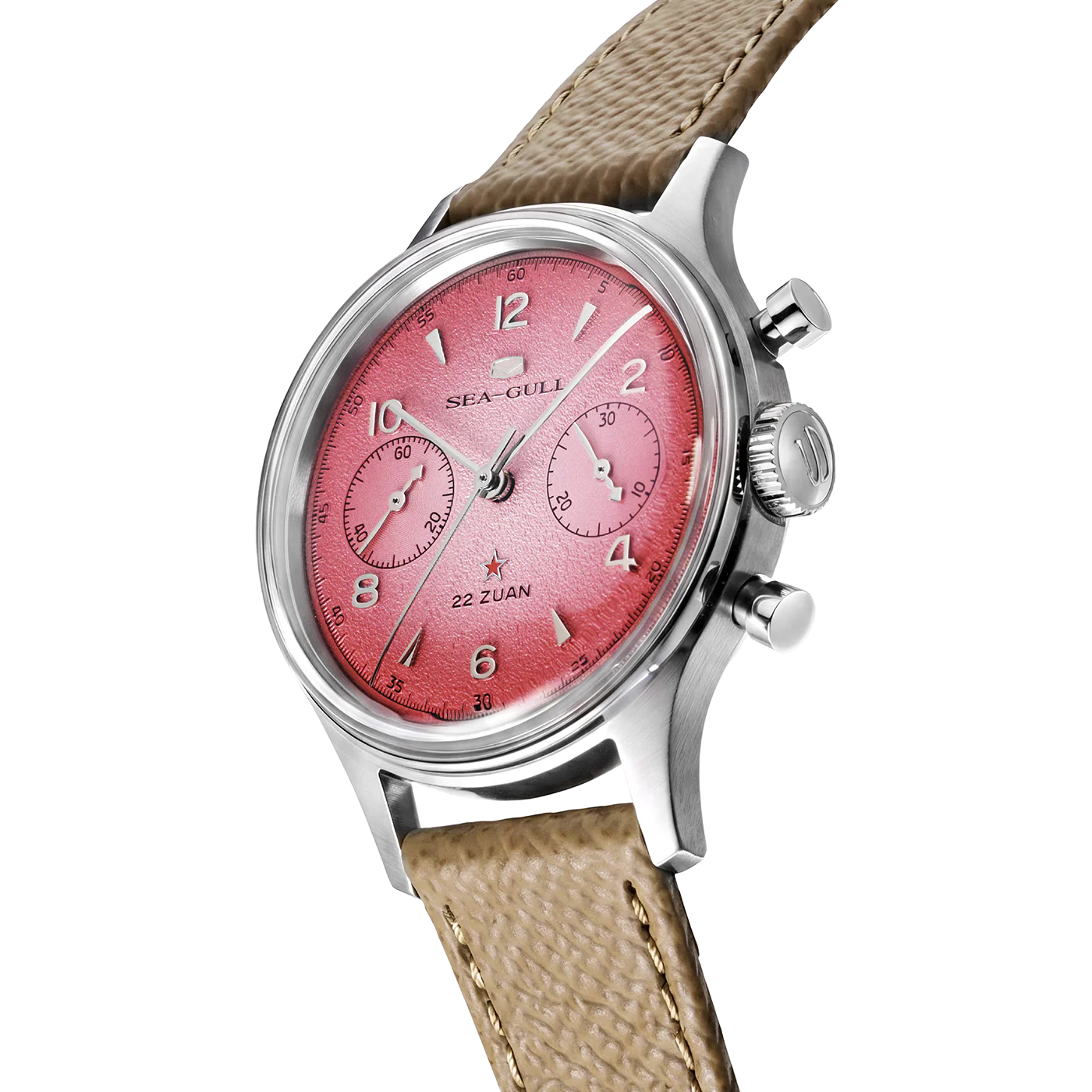 Sea-gull 1963 Aurora kronograf herreur blå 37,3mm