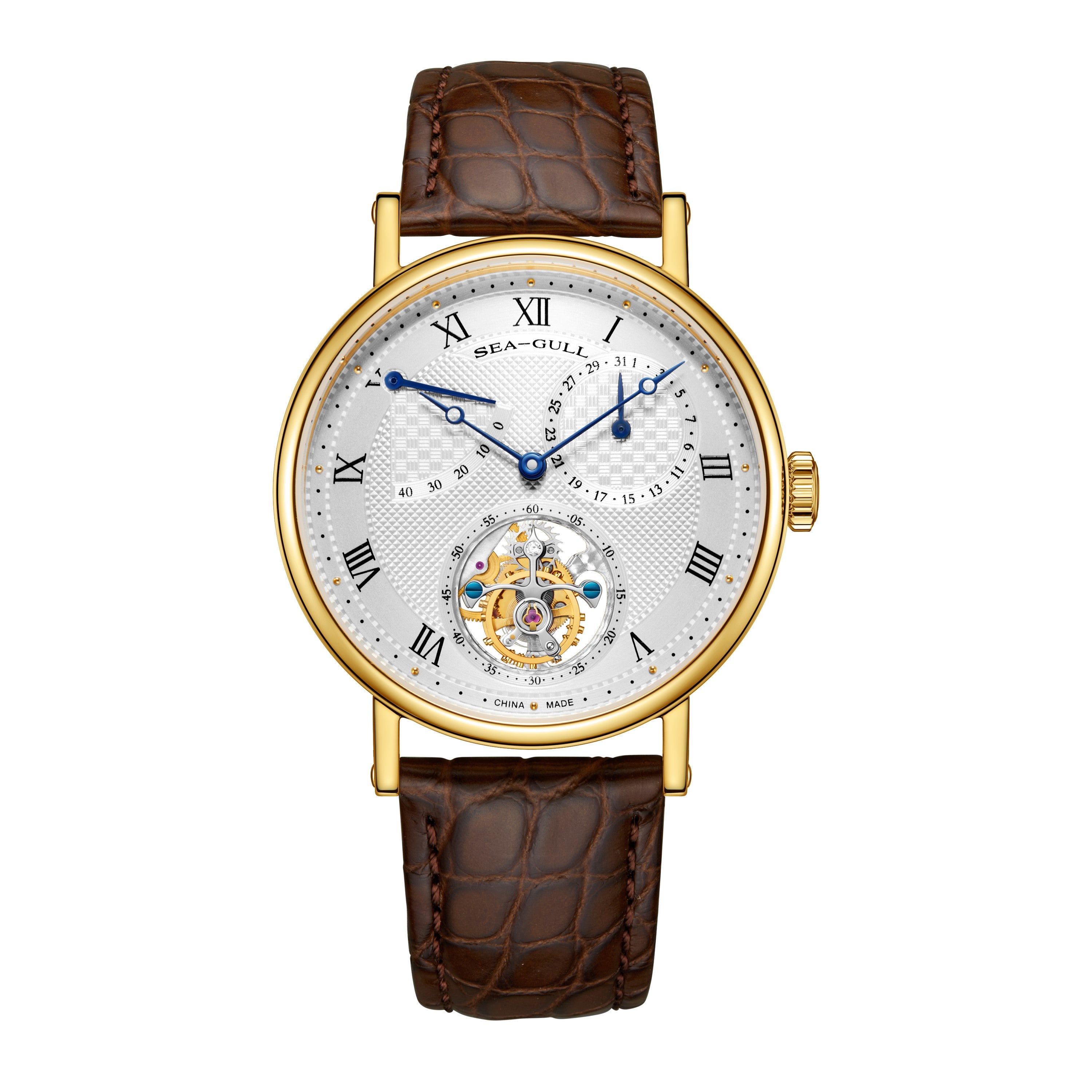 Sea-gull Heritage 818.11.8820 tourbillon hvit stål 41mm