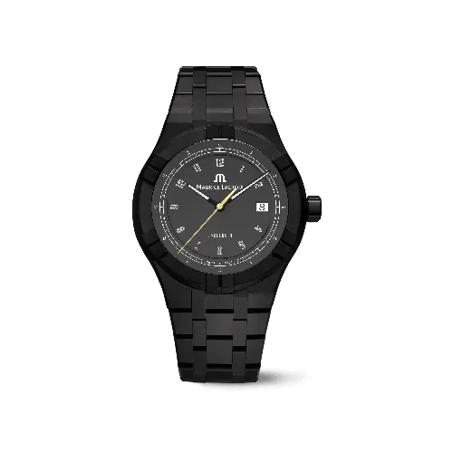 Label Noir Aikon Automatic 42MM klokke keramikk hvit gul