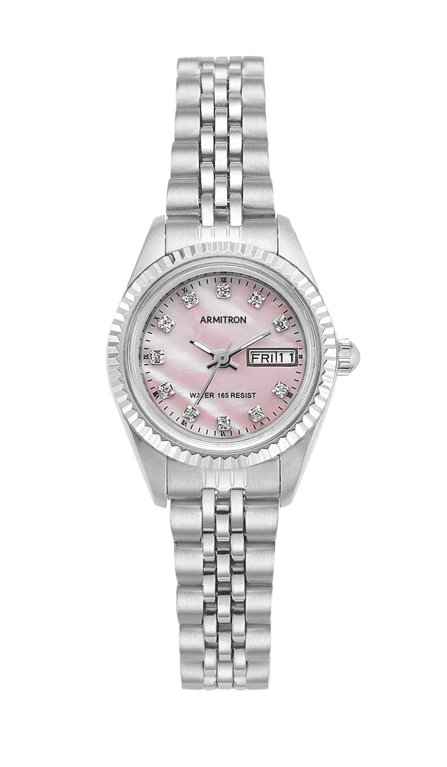 Armitron Minnie 24mm dameklokke sølv krystaller