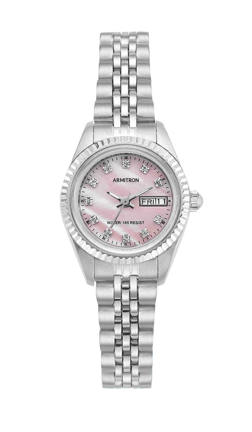 Armitron Minnie 24mm dameklokke sølv krystaller