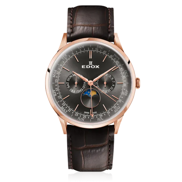 Edox Les Vauberts Annual Calendar herreklokke