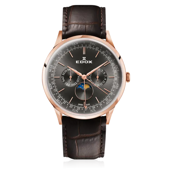 Edox Les Vauberts Annual Calendar herreklokke