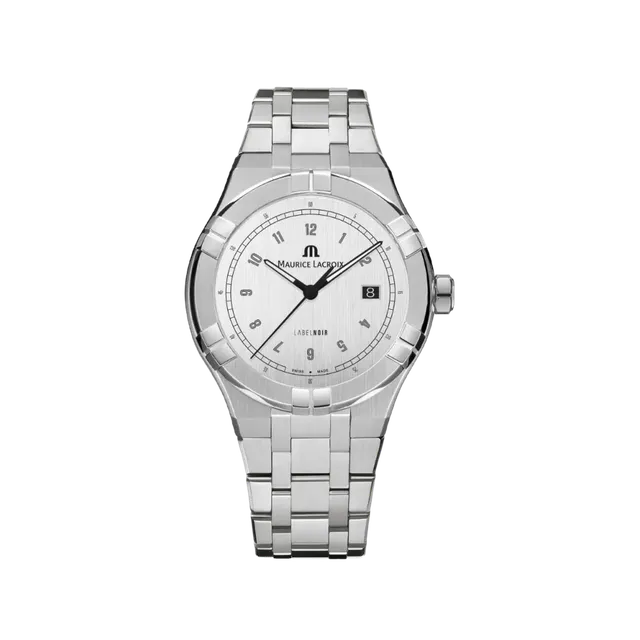 Label Noir Aikon Automatic 42MM klokke stål svart sateng