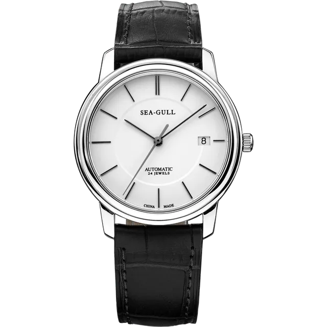 Sea-gull M201S dressklokke automatisk hvit 38 mm