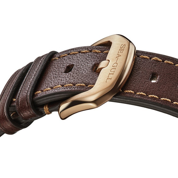 Sea-gull 419.27.6153 automatisk klokke bronse svart