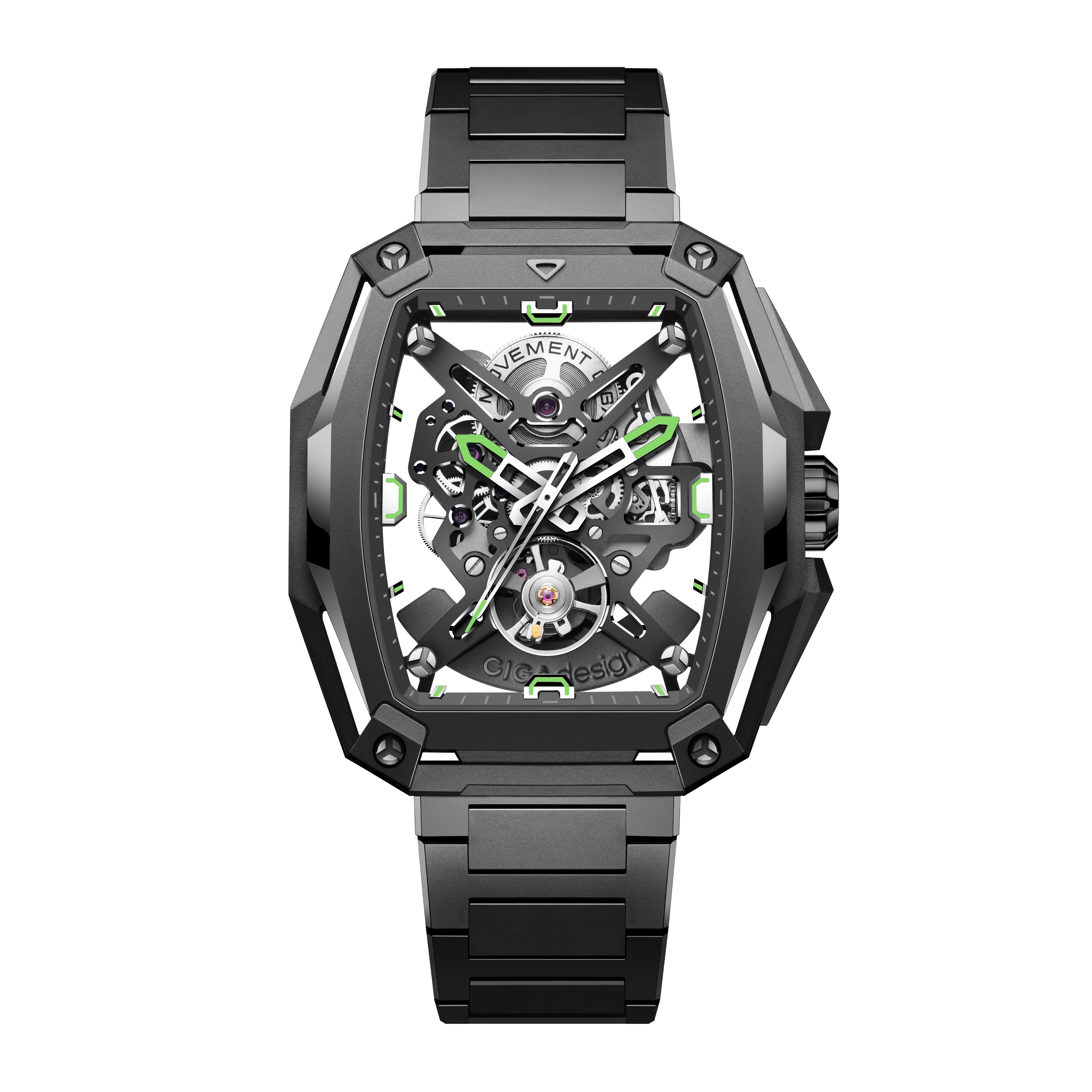 CIGA Design Hunter Titanium skjelettklokke blå