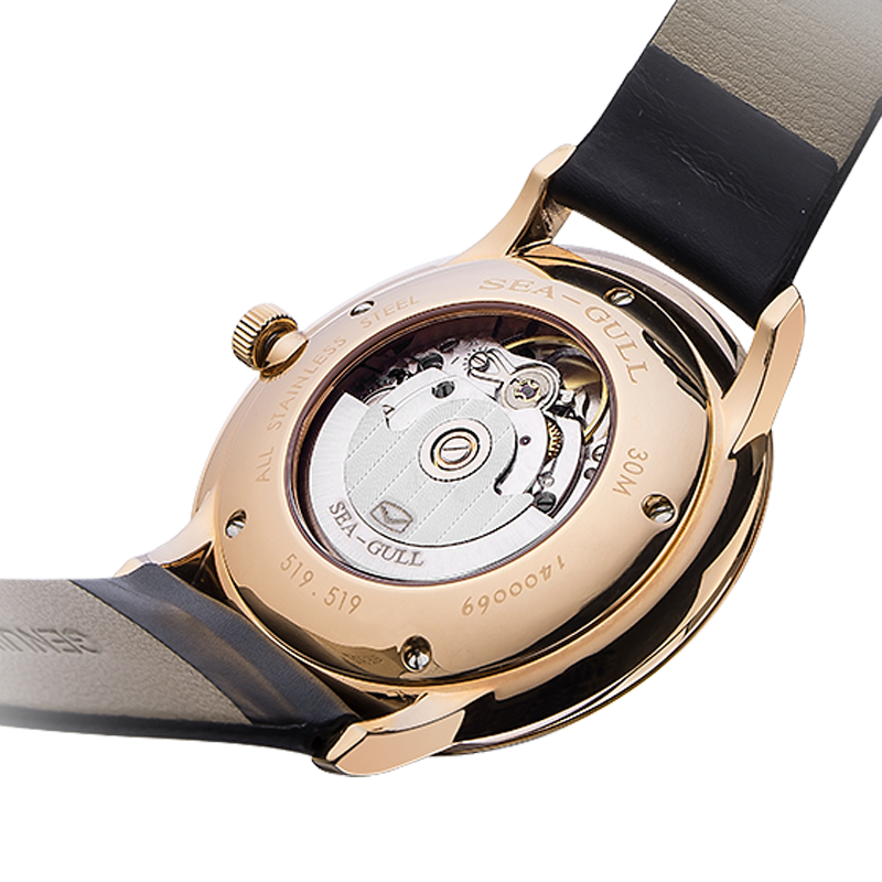 Sea-gull Bauhaus 519.519 herreklokke automatisk hvit 40mm