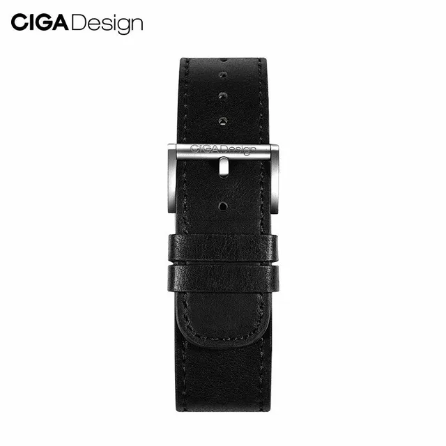 CIGA Design lærreim 22mm sølvspenne skinn