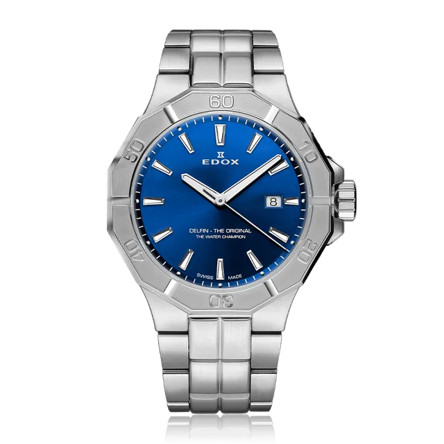 Edox Delfin Date herreklokke vanntett