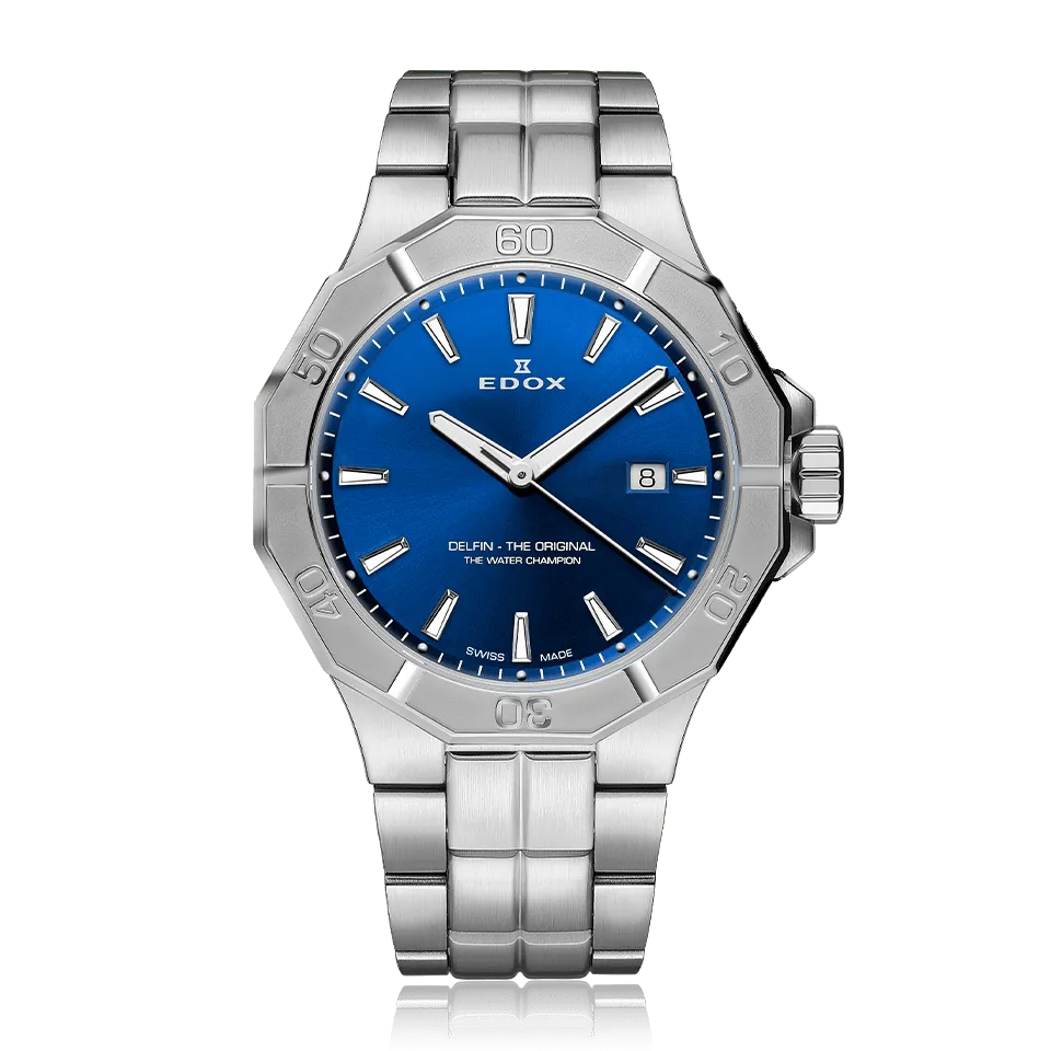 Edox Delfin Date herreklokke vanntett