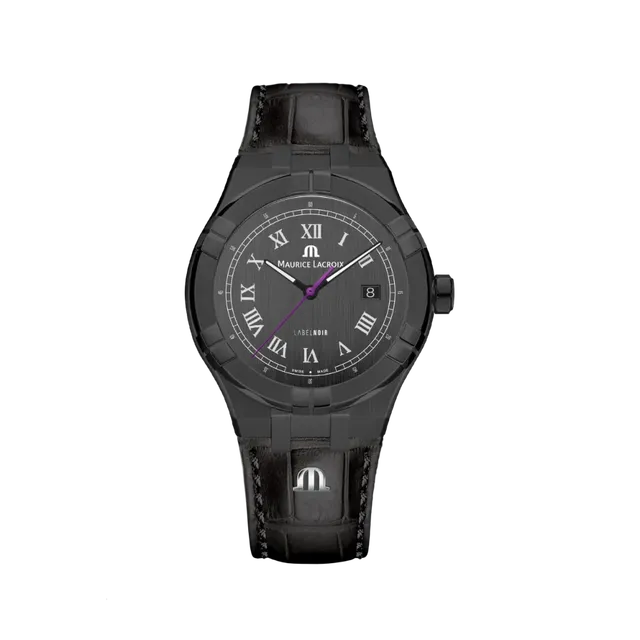 Label Noir Aikon Automatic 42MM klokke PVD lær romertall