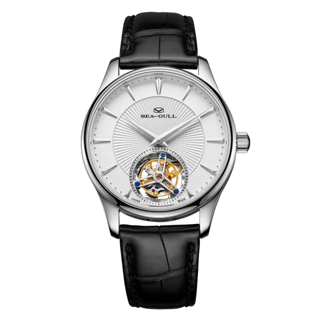 Sea-gull 818.12.8825 tourbillon herreklokke hvit 41 mm