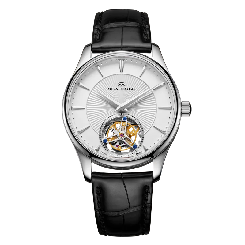 Sea-gull 818.12.8825 tourbillon herreklokke hvit 41 mm
