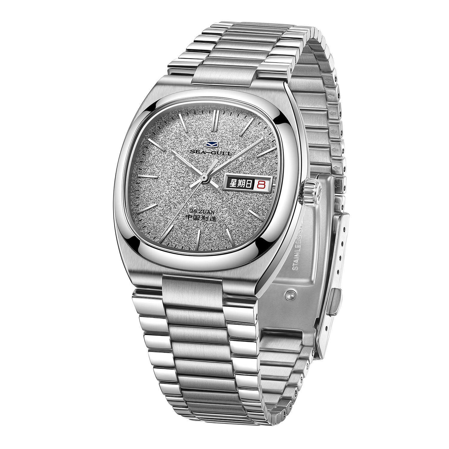 Sea-gull 826.92.1051C herreklokke automatisk grå 36mm