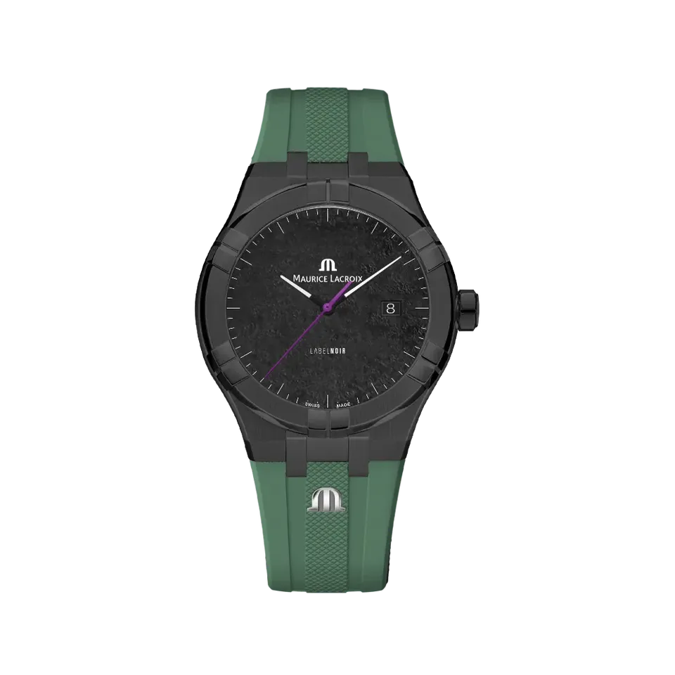 Label Noir Aikon Automatic 42MM klokke PVD svart grønn rem