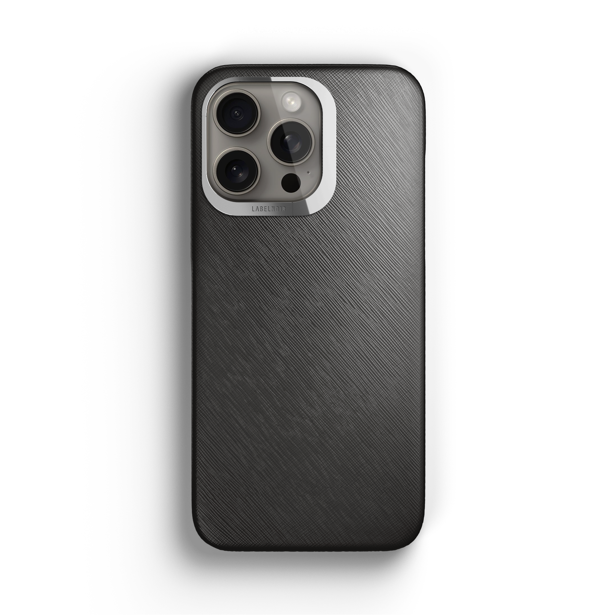 Label Noir Saffiano iPhone 16 Pro Max deksel svart MagSafe
