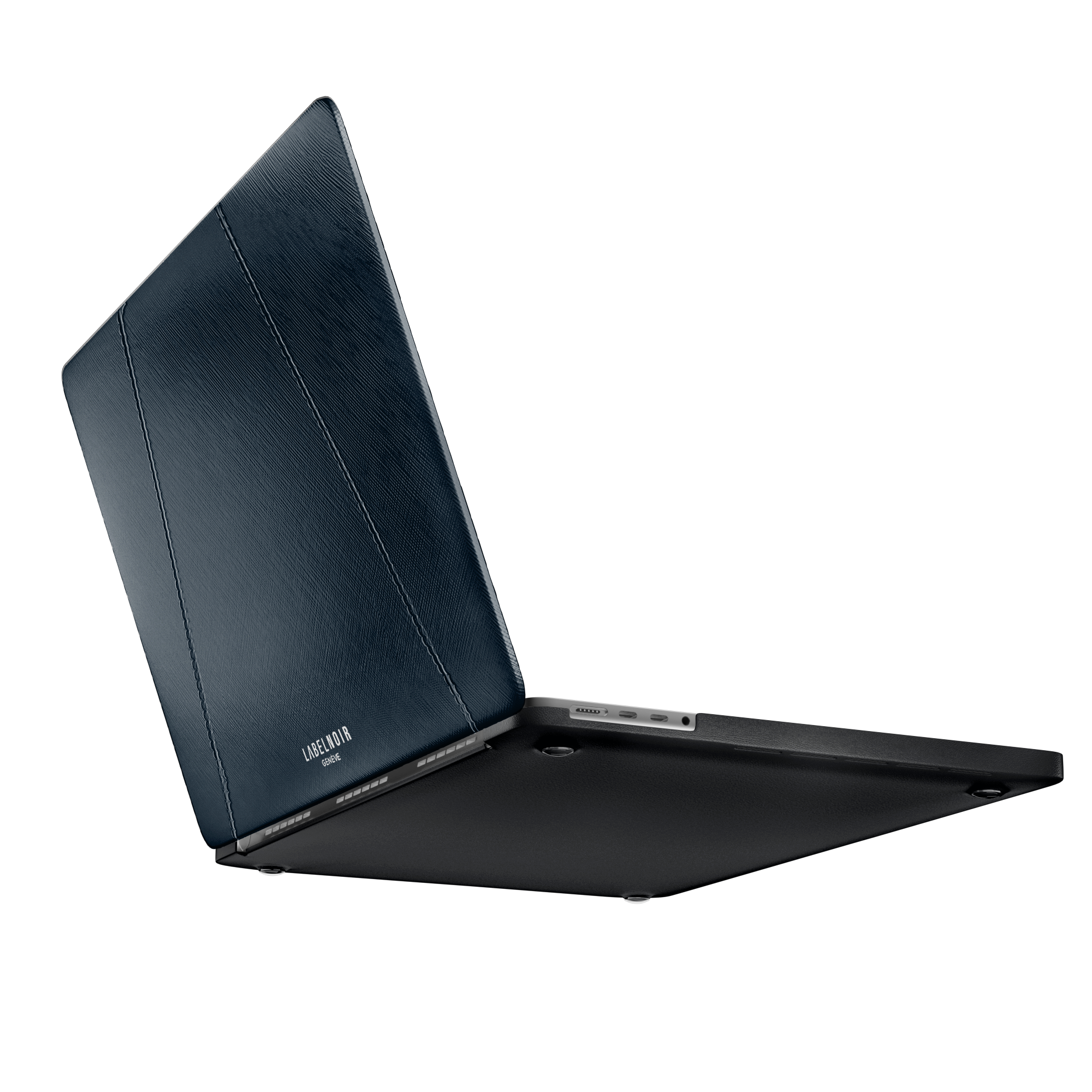 Label Noir Saffiano MacBook Pro 13 deksel skinn svart