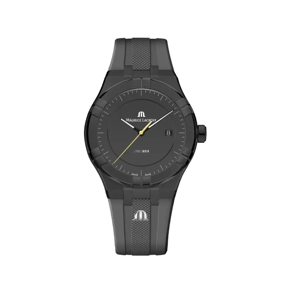 Label Noir Aikon Automatic 42MM klokke svart grå gummi