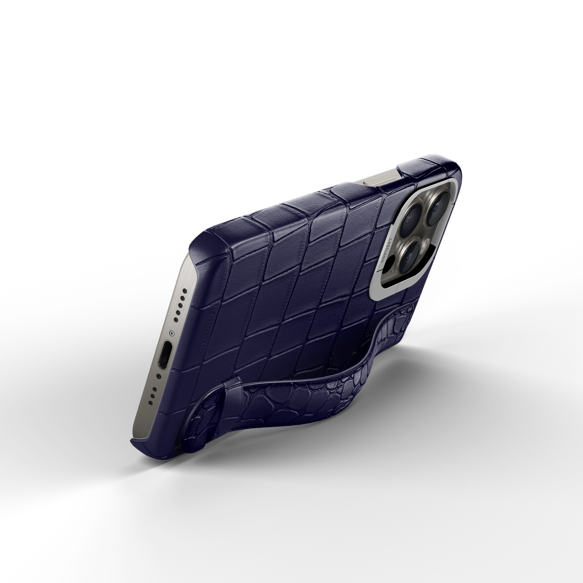 Label Noir iPhone 16 Pro Alligator deksel svart MagSafe