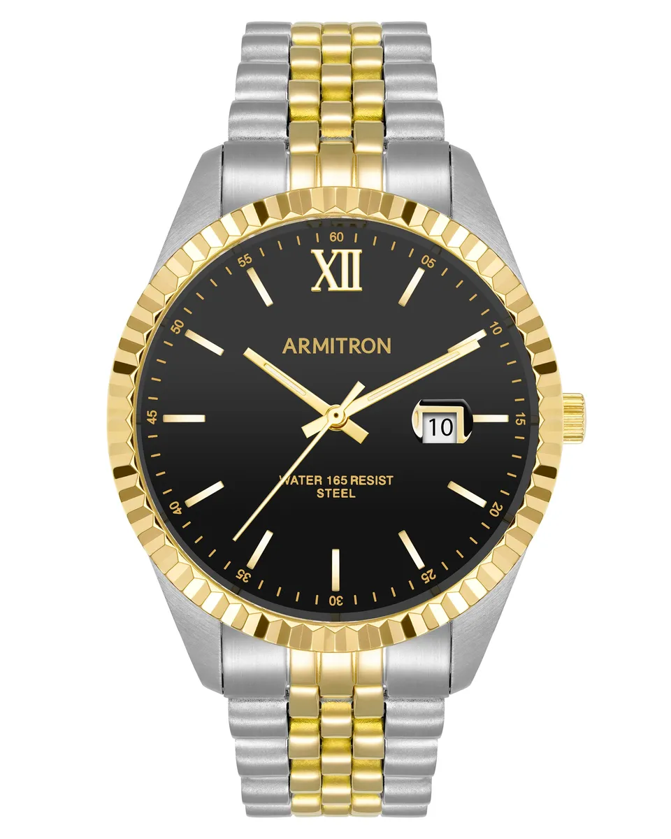 Armitron Ross 40mm herreklokke gull sølv