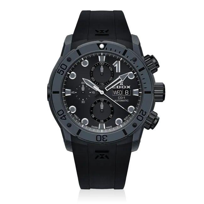 Edox CO-1 Carbon Chronograph Automatic klokke