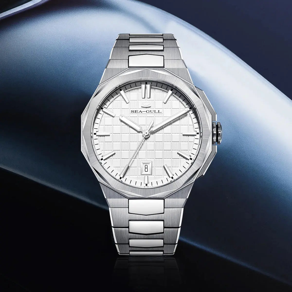 Sea-gull Extraordinary 836.12.1140A klokke hvit 40mm