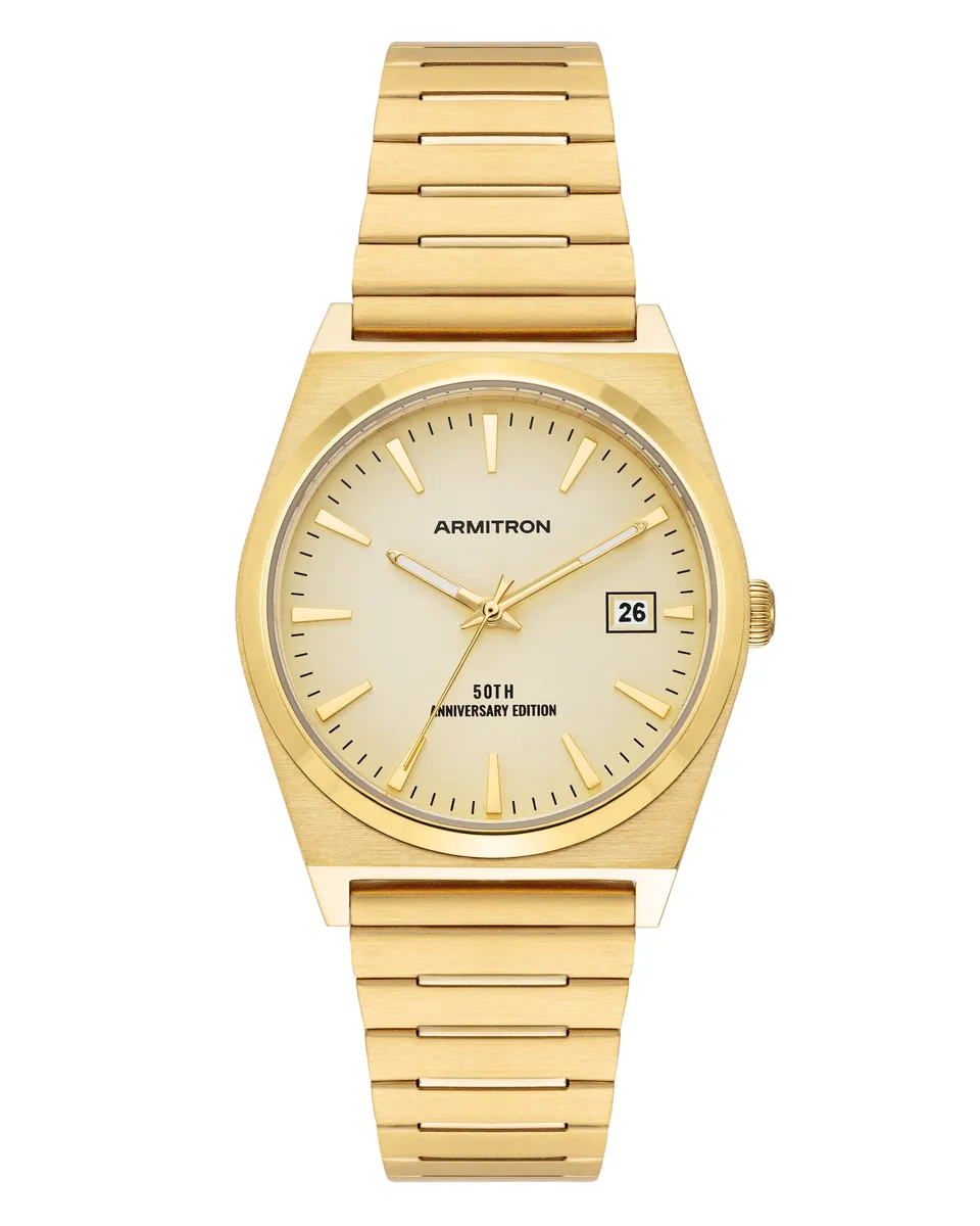Armitron 1975 dameklokke 35 mm gull limited edition