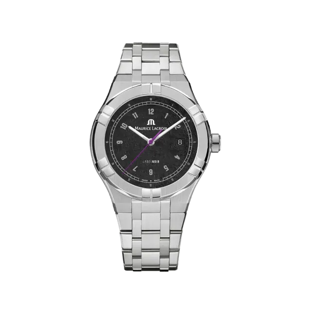 Label Noir Aikon Automatic 42MM klokke stål svart laser