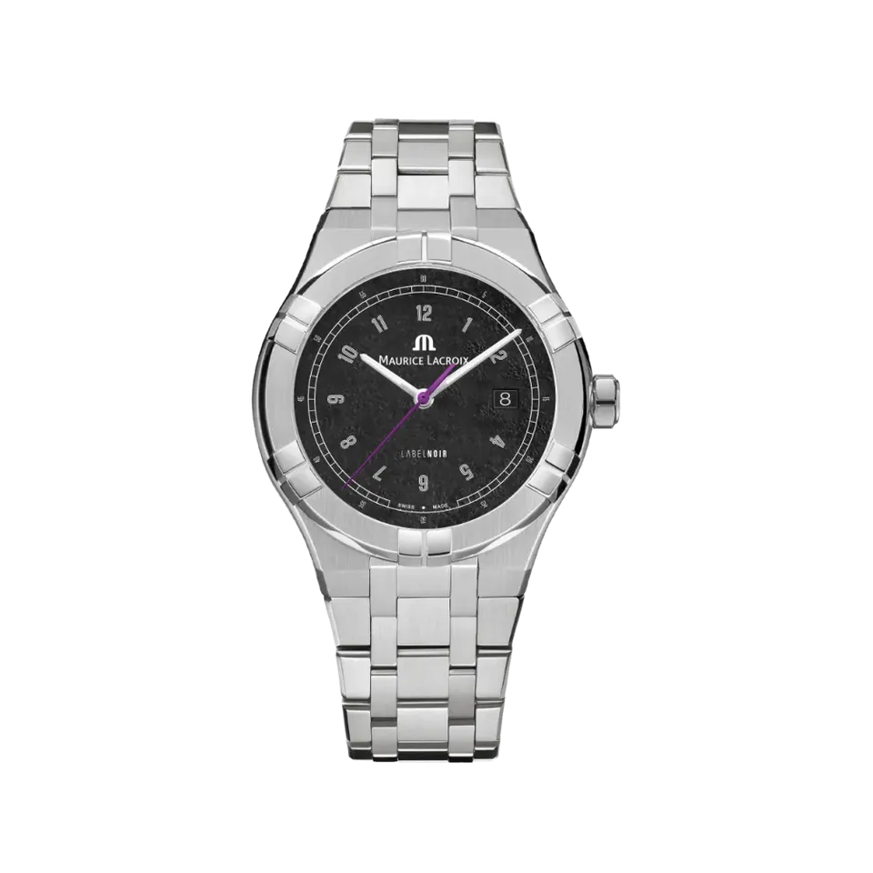 Label Noir Aikon Automatic 42MM klokke stål svart laser