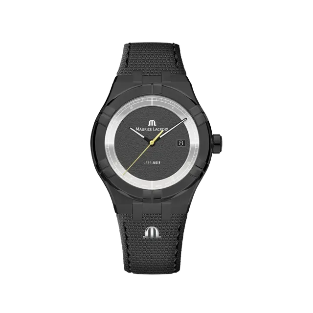 Label Noir Aikon Automatic 42MM klokke sort gul viser