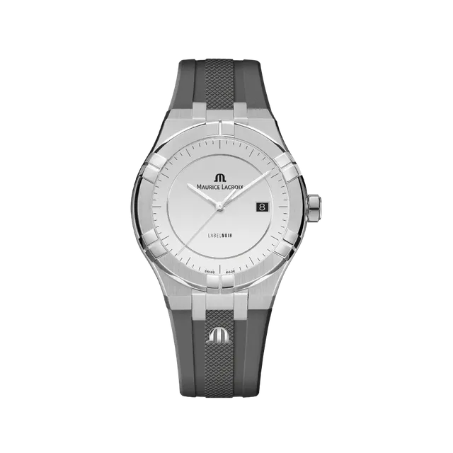 Label Noir Aikon Automatic 42MM klokke grå gummirem