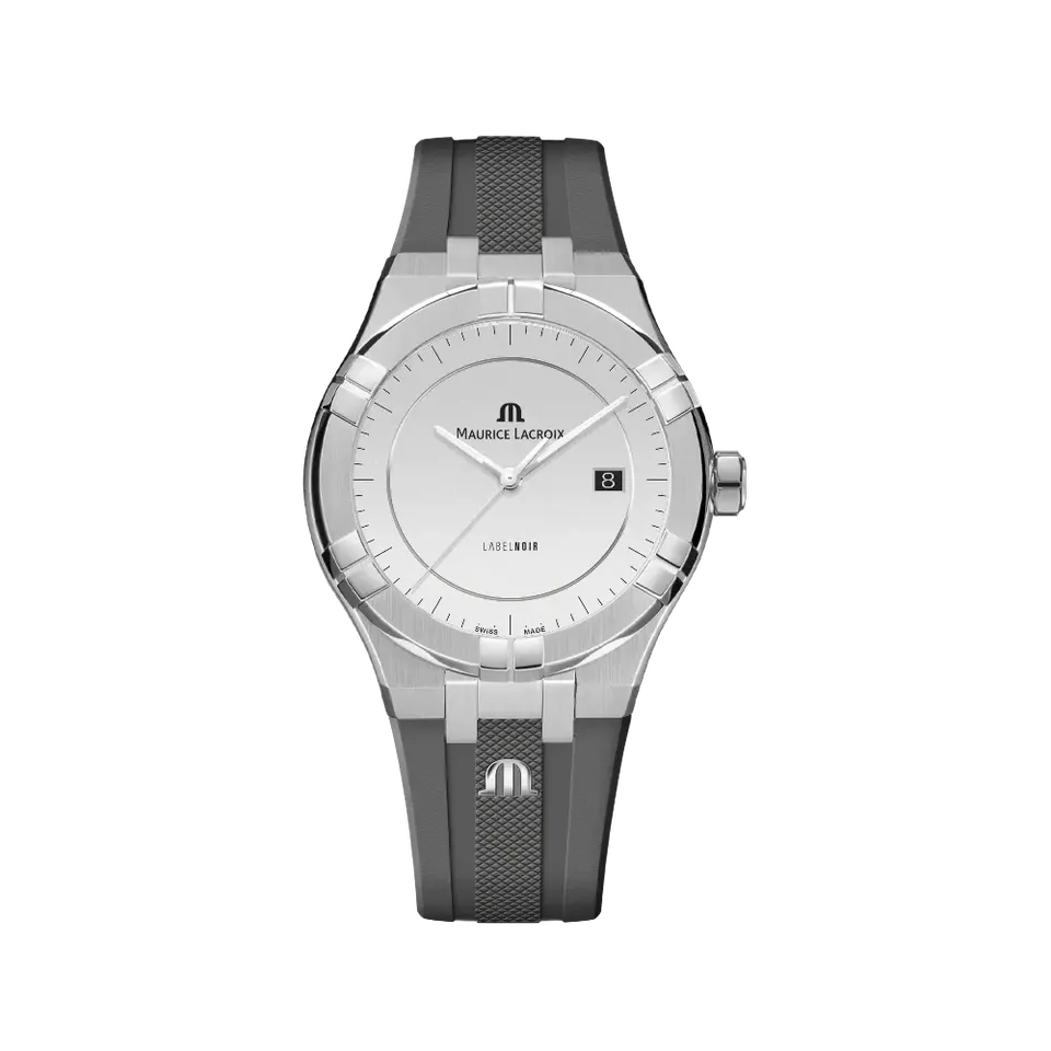 Label Noir Aikon Automatic 42MM klokke grå gummirem