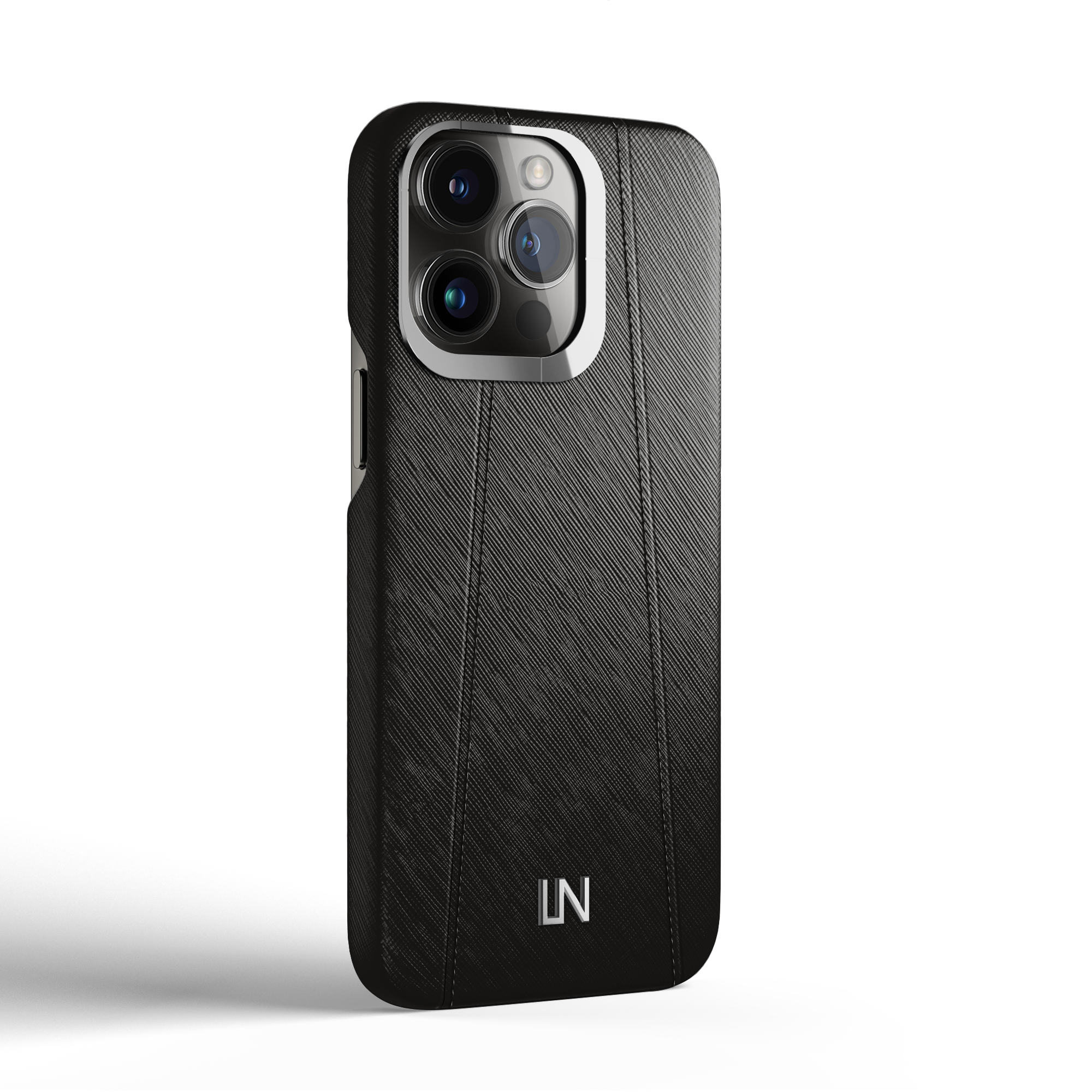 Label Noir Saffiano iPhone 14 Pro Max deksel MagSafe svart