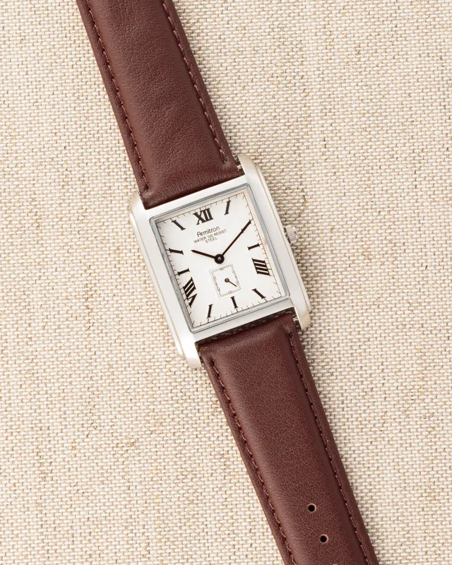 Armitron Vintage1889 herreklokke brun/sølv firkantet