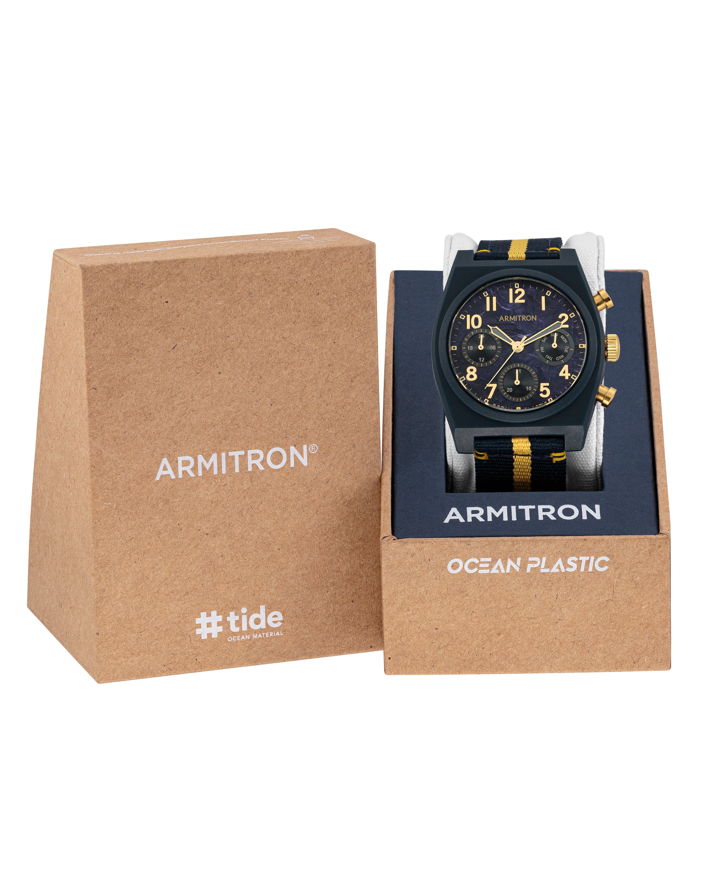 Armitron Wave 40mm unisexklokke navy resirkulert